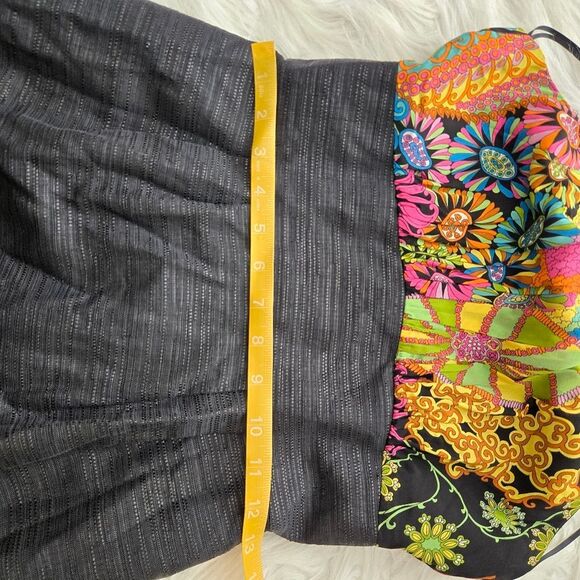 TRINA TURK Ibis Silk Scarf Halter Sheath Dress Black Vibrant Multicolor Size 2 - Picture 16 of 16